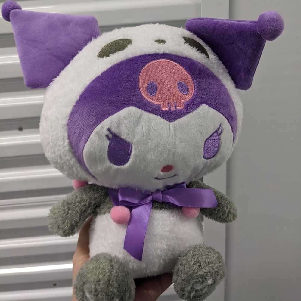 Sanrio Kuromi 13.5" Panda Kigurumi Plush - New with tag (Round1 Exclusive)